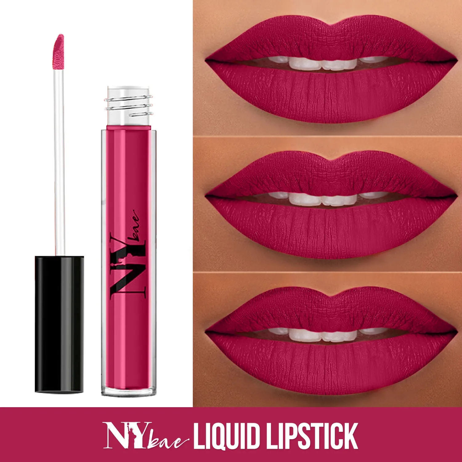NY Bae Moisturizing Liquid Lipstick | Pink | Matte | Hydrating With Vitamin E - Carries's Big Dream 27 (2.7 ml)