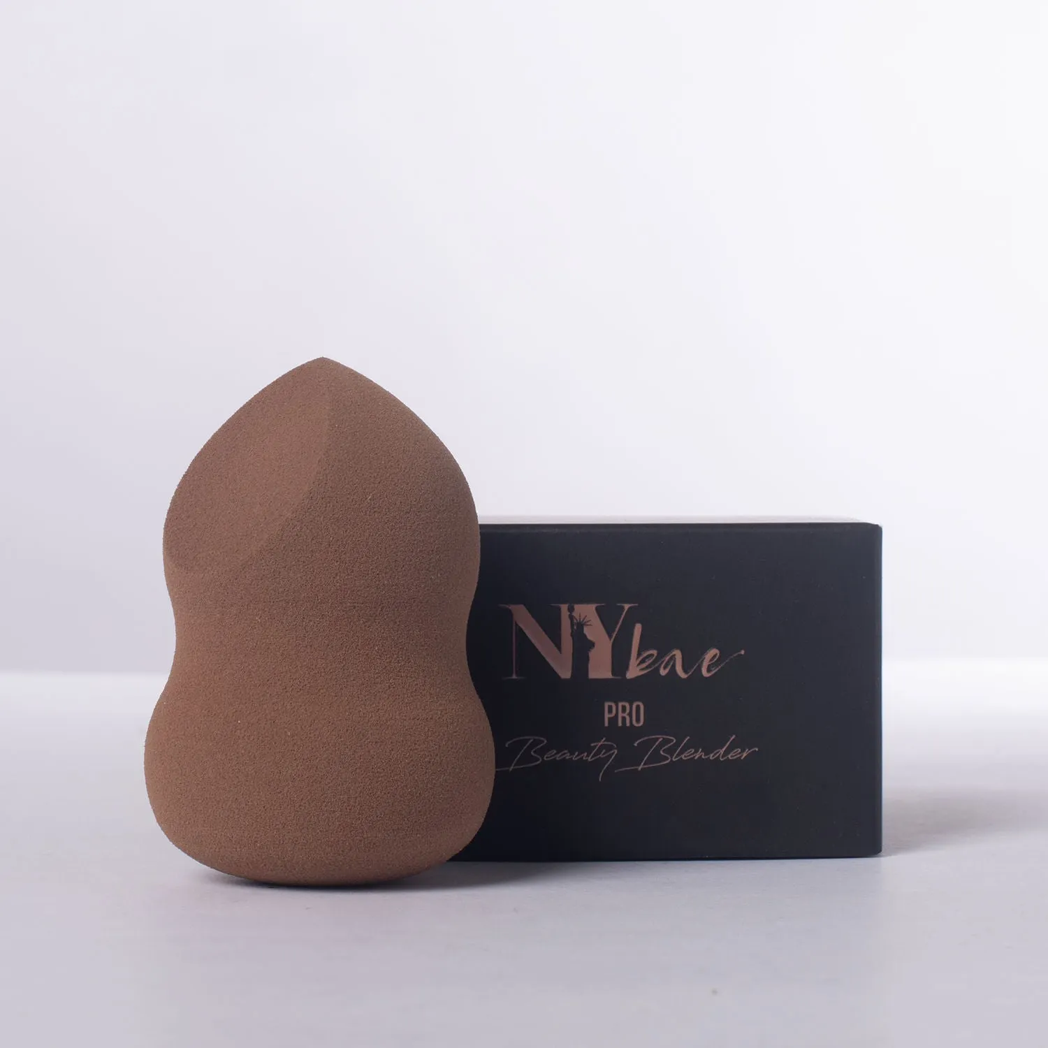 NY Bae Pro Beauty Blender | Two Cuts Pear Shape Blender | Brown | Flawless Makeup Application | Maximum Coverage - Quirky 02