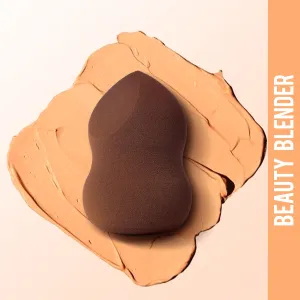 NY Bae Pro Beauty Blender | Two Cuts Pear Shape Blender | Brown | Flawless Makeup Application | Maximum Coverage - Quirky 02