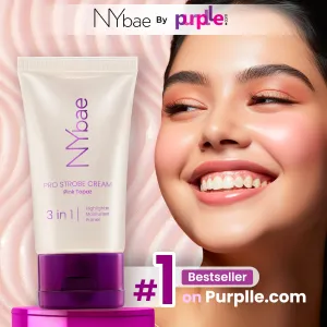 NY Bae PRO Strobe Cream - Pink Topaz (30g) | Primer   Highlighter   Moisturizer | Dewy Makeup | Glowing Korean Skin | Value Pack
