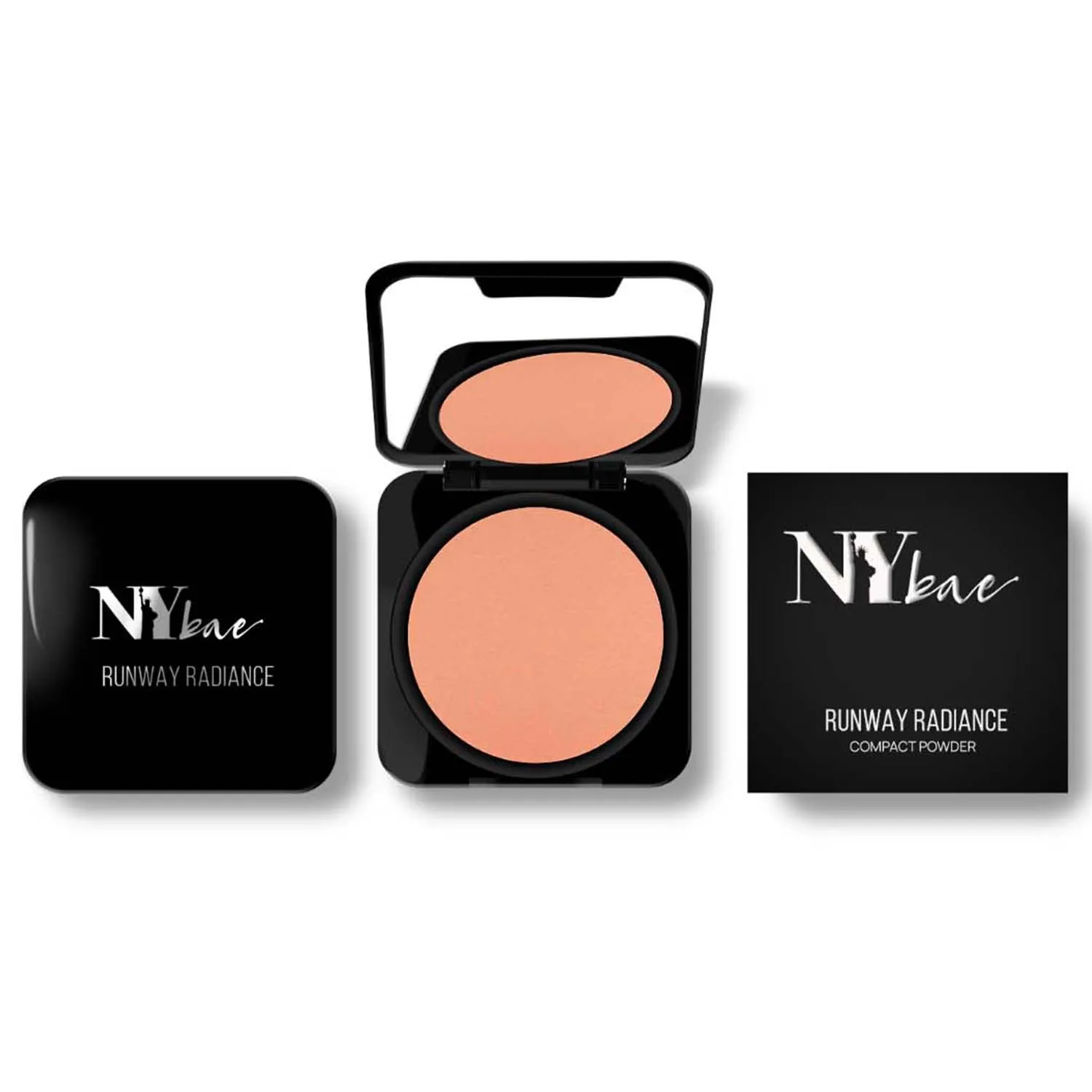 NY Bae Runway Radiance Compact Powder | For Dusky Skin Tone | Natural Matte Finish | Smooth & Even - Toffee 06 (9 g)
