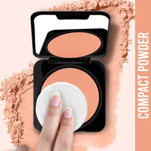 NY Bae Runway Radiance Compact Powder | For Dusky Skin Tone | Natural Matte Finish | Smooth & Even - Toffee 06 (9 g)