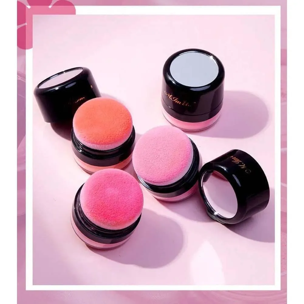 Oil Control Air Cushion Blush, Air Cushion Cheek Blush,Blush Powder,Loose Powder Blush Air Cushion Blush Natural Blusher,Face Blush Palette Face Blusher Makeup (Orange Pink)