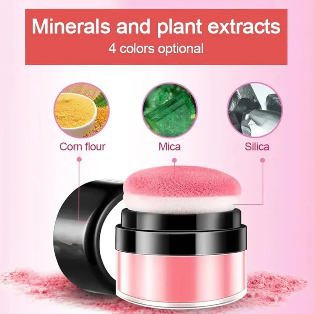 Oil Control Air Cushion Blush, Air Cushion Cheek Blush,Blush Powder,Loose Powder Blush Air Cushion Blush Natural Blusher,Face Blush Palette Face Blusher Makeup (Orange Pink)