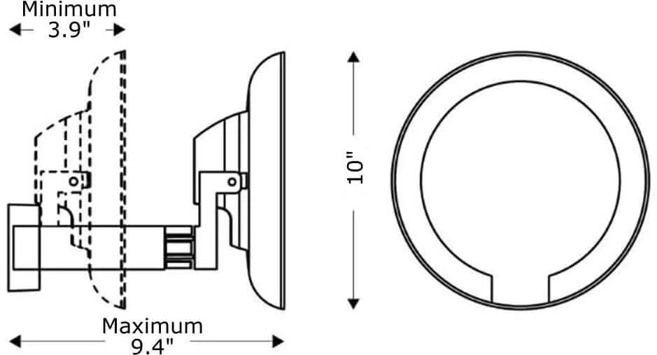 OPEN BOX JVD Cosmos Wall-Mounted Li-Ion Mirror with 5-year Battery