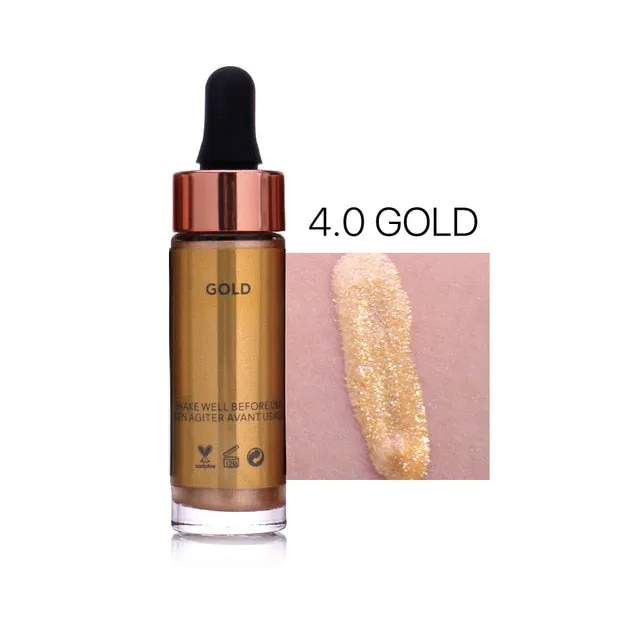 O.TWO.O Liquid Highlighter Make Up Highlighter Cream Concealer Shimmer Face Glow Ultra-concentrated illuminating bronzing drops