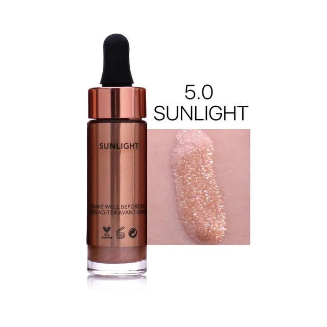 O.TWO.O Liquid Highlighter Make Up Highlighter Cream Concealer Shimmer Face Glow Ultra-concentrated illuminating bronzing drops
