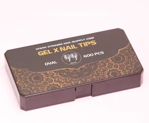 [Oval] Full Cover Tips - Soft Gel X tips - 600 pcs - Regular Length- 11 sizes