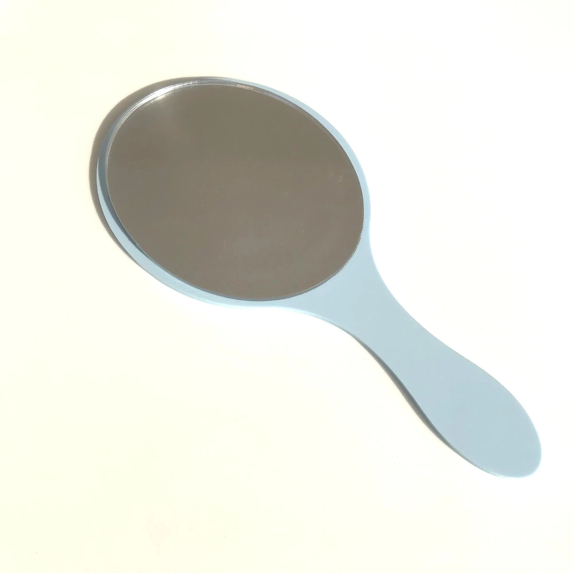 Oval Hand Held Mirror - Gloss Colour Handle