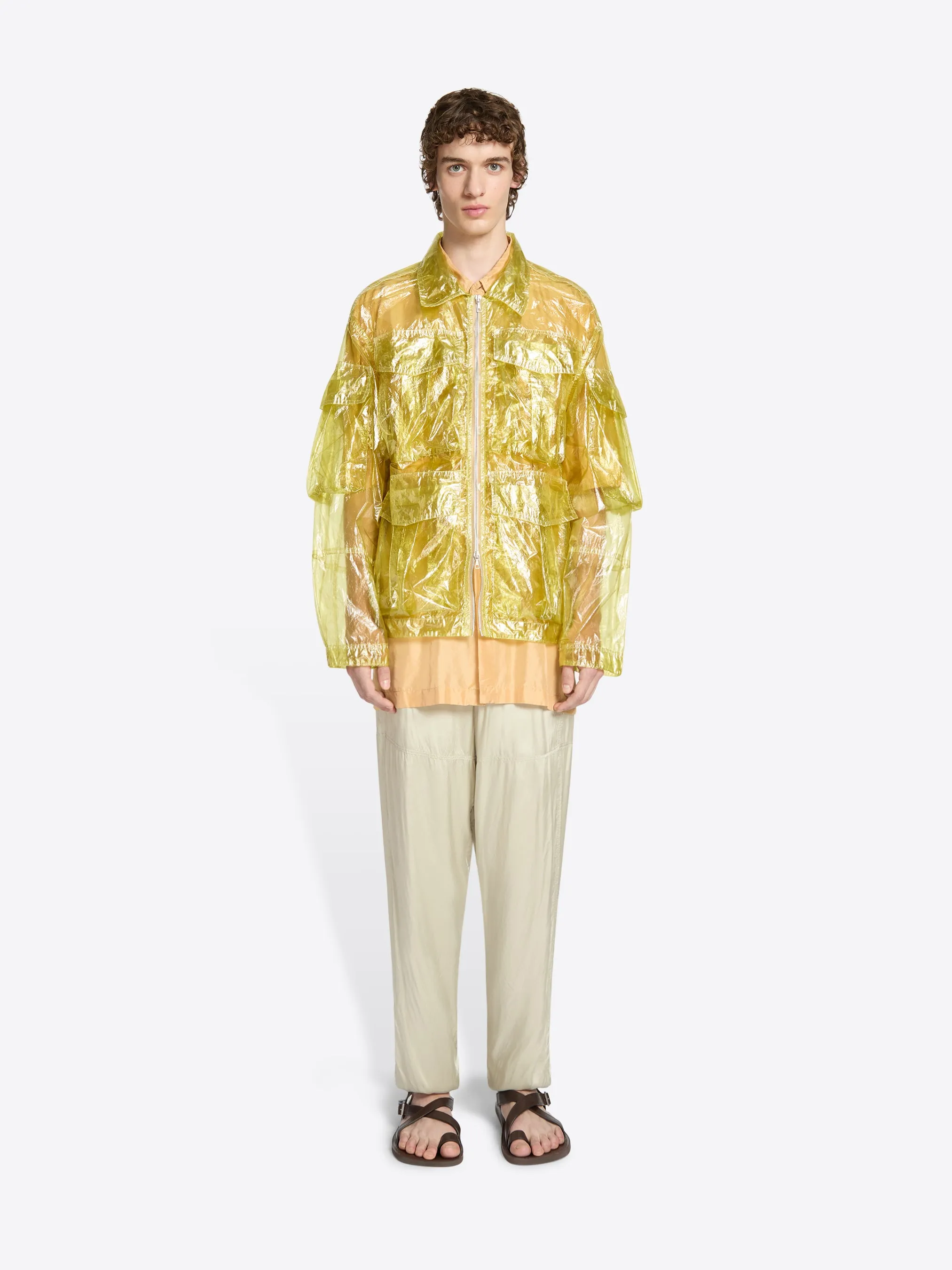 Overdyed transparent jacket