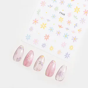 Pastel Daisies Nail Stickers