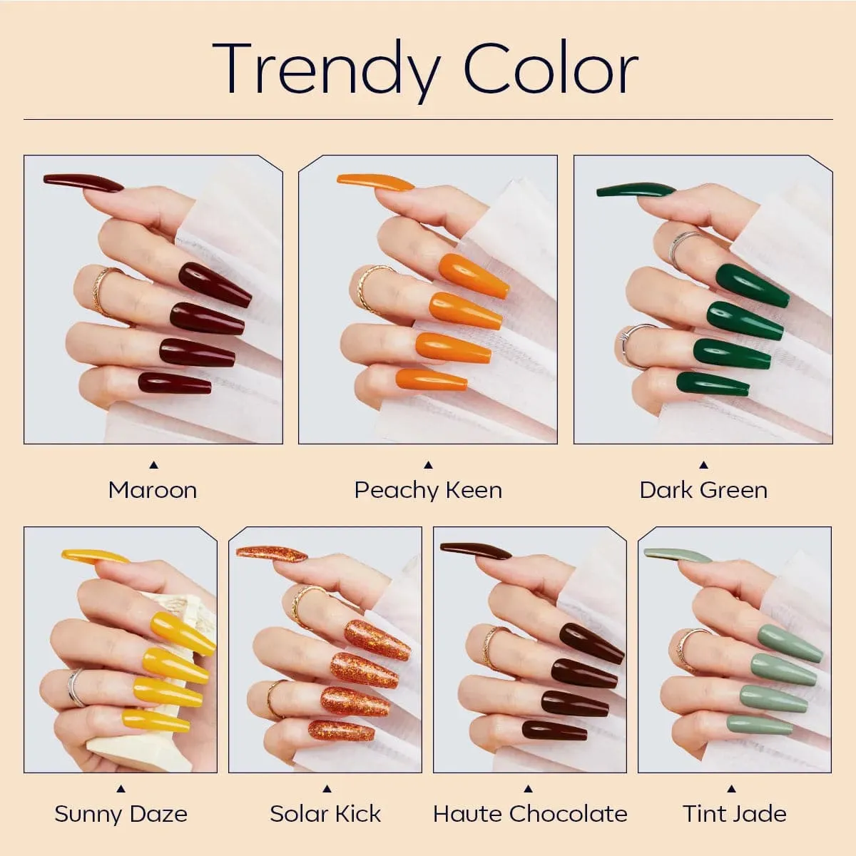 Peachy Keen - Single Solid Cream Gel Polish Color Cube