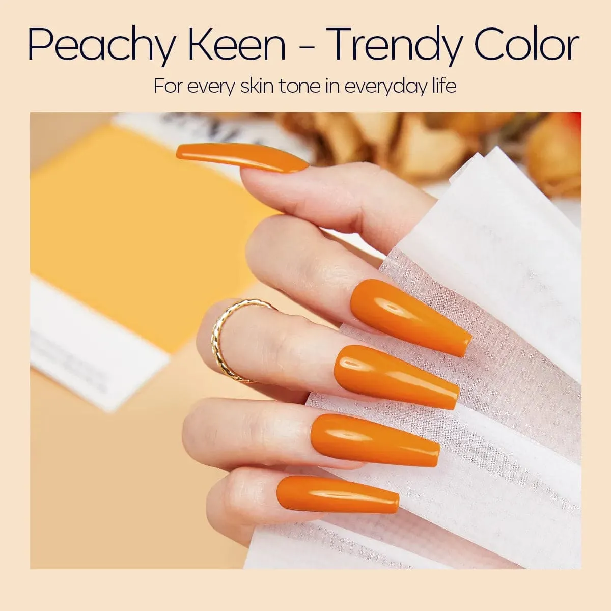 Peachy Keen - Single Solid Cream Gel Polish Color Cube