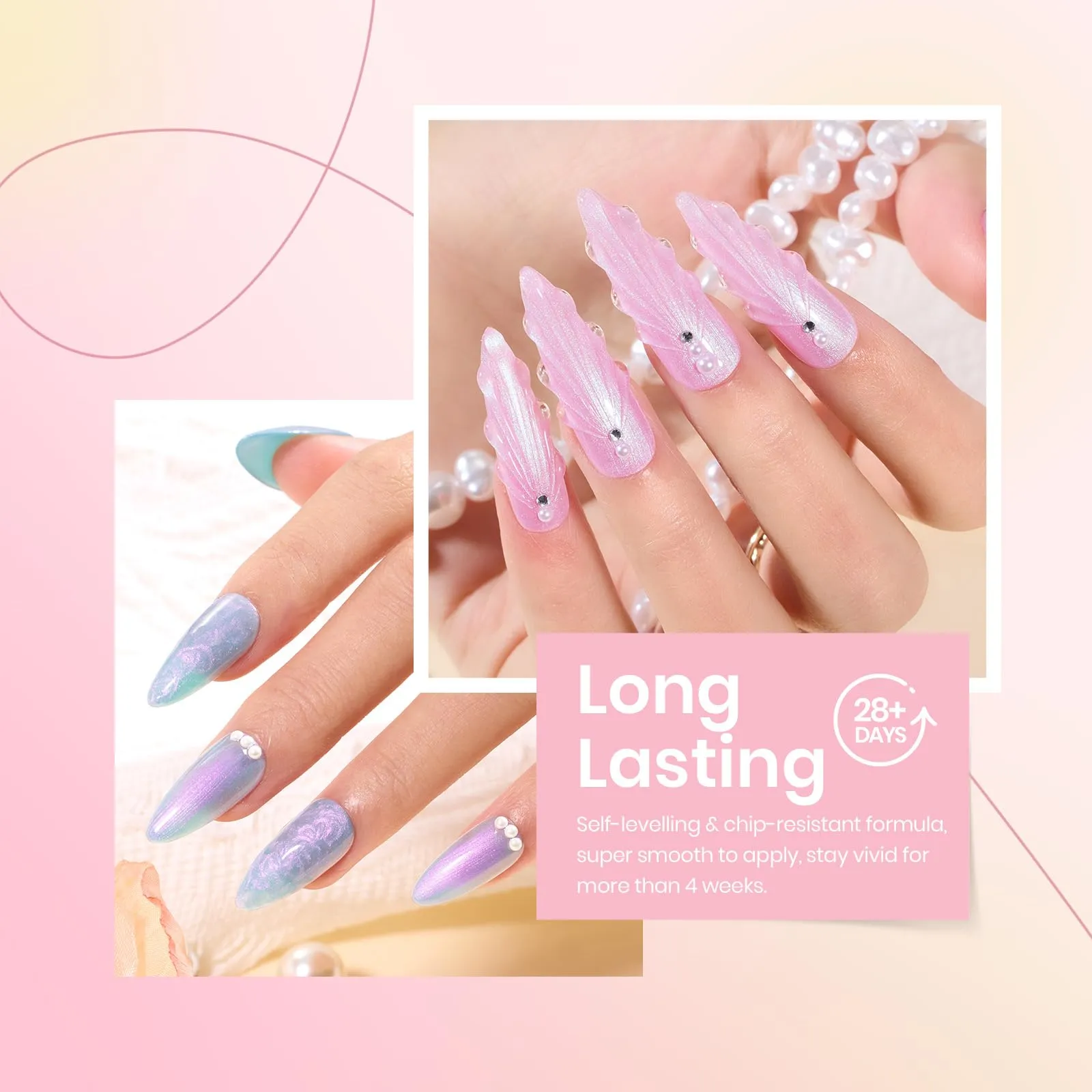 Pearly Moonstone | 6 Colors Gel Polish Set