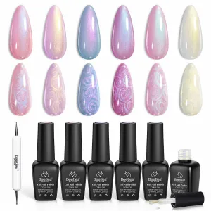 Pearly Moonstone | 6 Colors Gel Polish Set