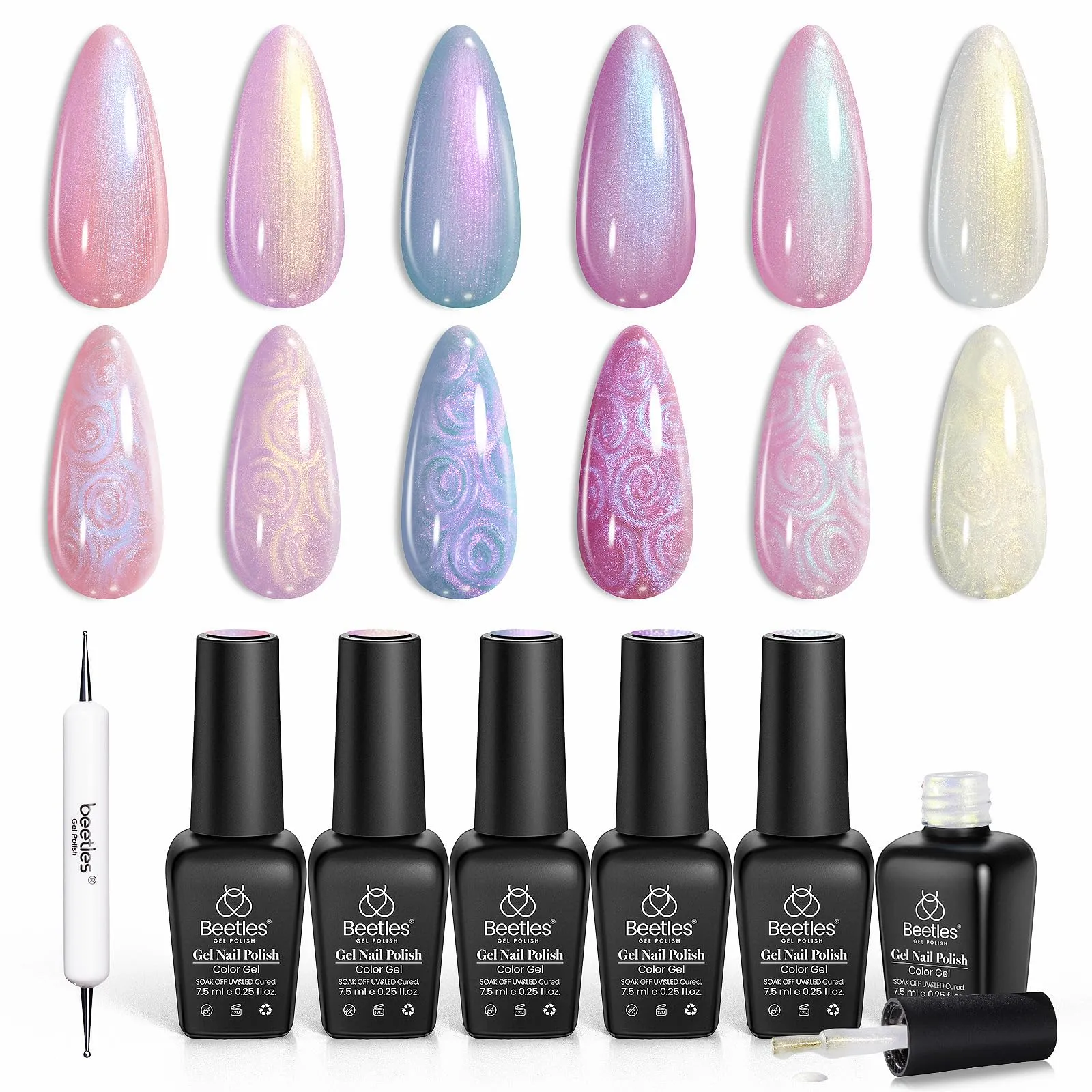 Pearly Moonstone | 6 Colors Gel Polish Set