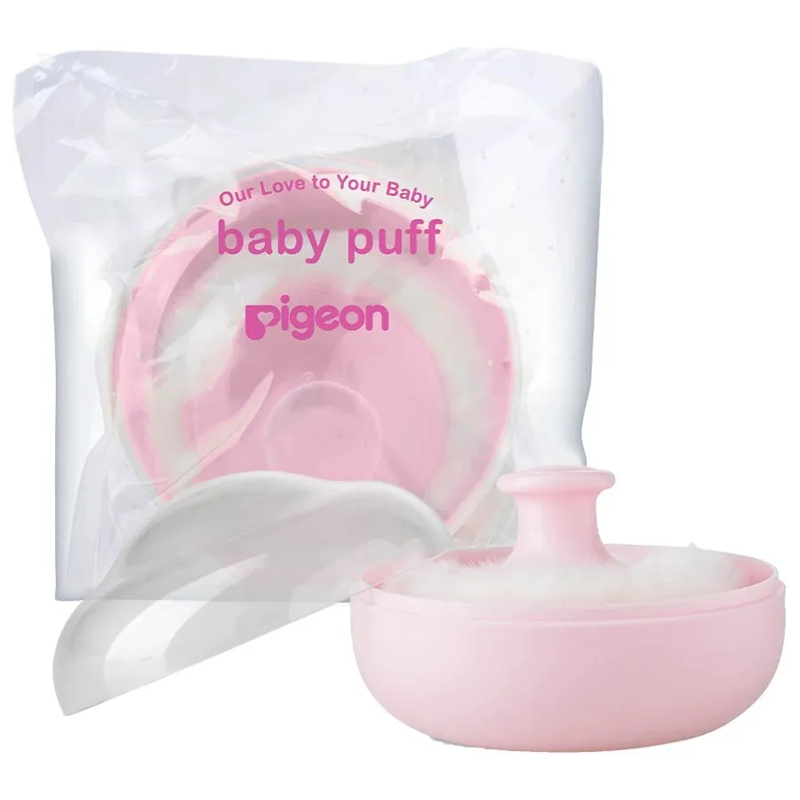 Pigeon Powder Case W/Puff (Pink)