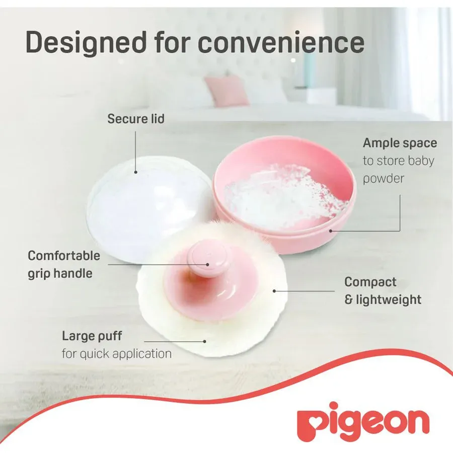 Pigeon Powder Case W/Puff (Pink)
