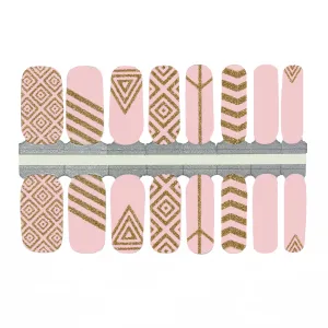 Pink and Gold Glitter | Nail Wraps
