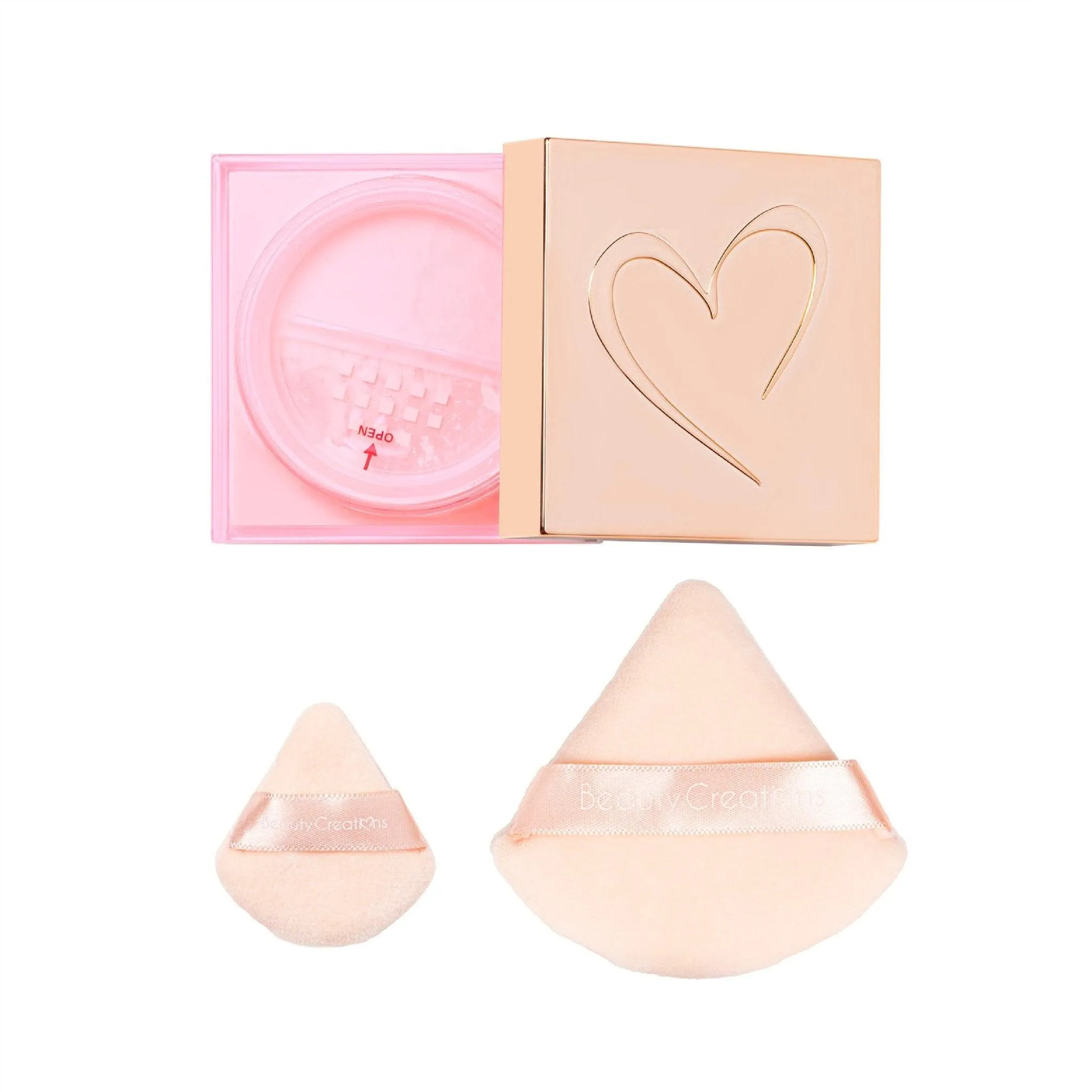 Pink Cloud Setting Powder   Puff Set Talc Free