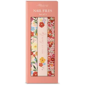 Pink Floral Nail Files