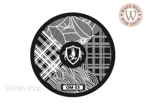 Plaid Pattern Nail Art Stamping Plate Template OM-53