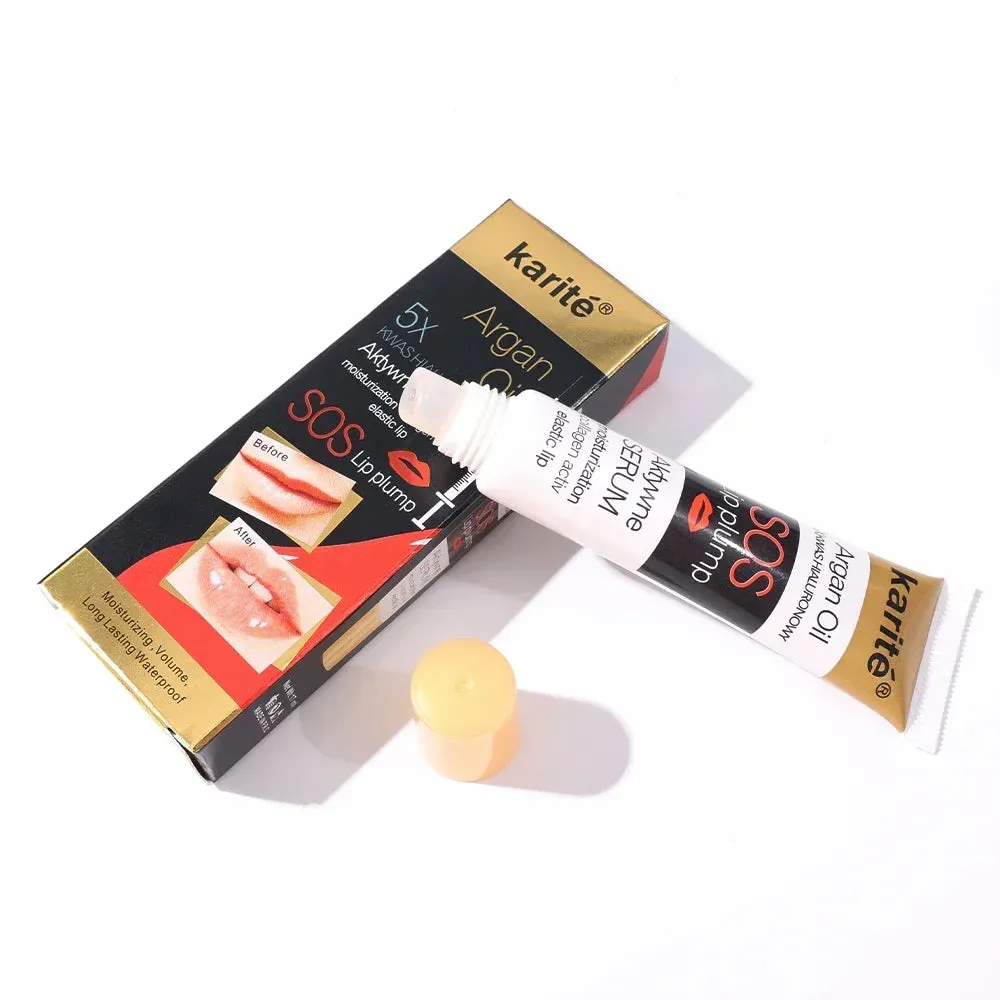 Plumping Lip Gloss - Transparent Makeup for Moisturizing, Repairing, Reducing Lip Fine Lines. Oil to Brighten and Enhance Lip Serum Cosmetics.