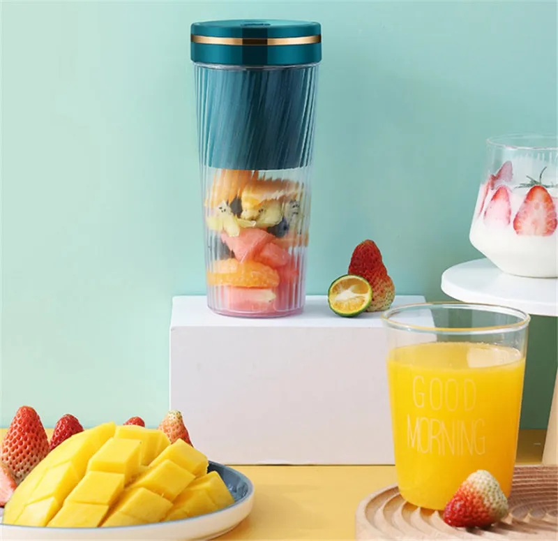 Portable Blender Mini Home Fruit Juicer Cup Wireless USB Electric Fruit Juice Machine