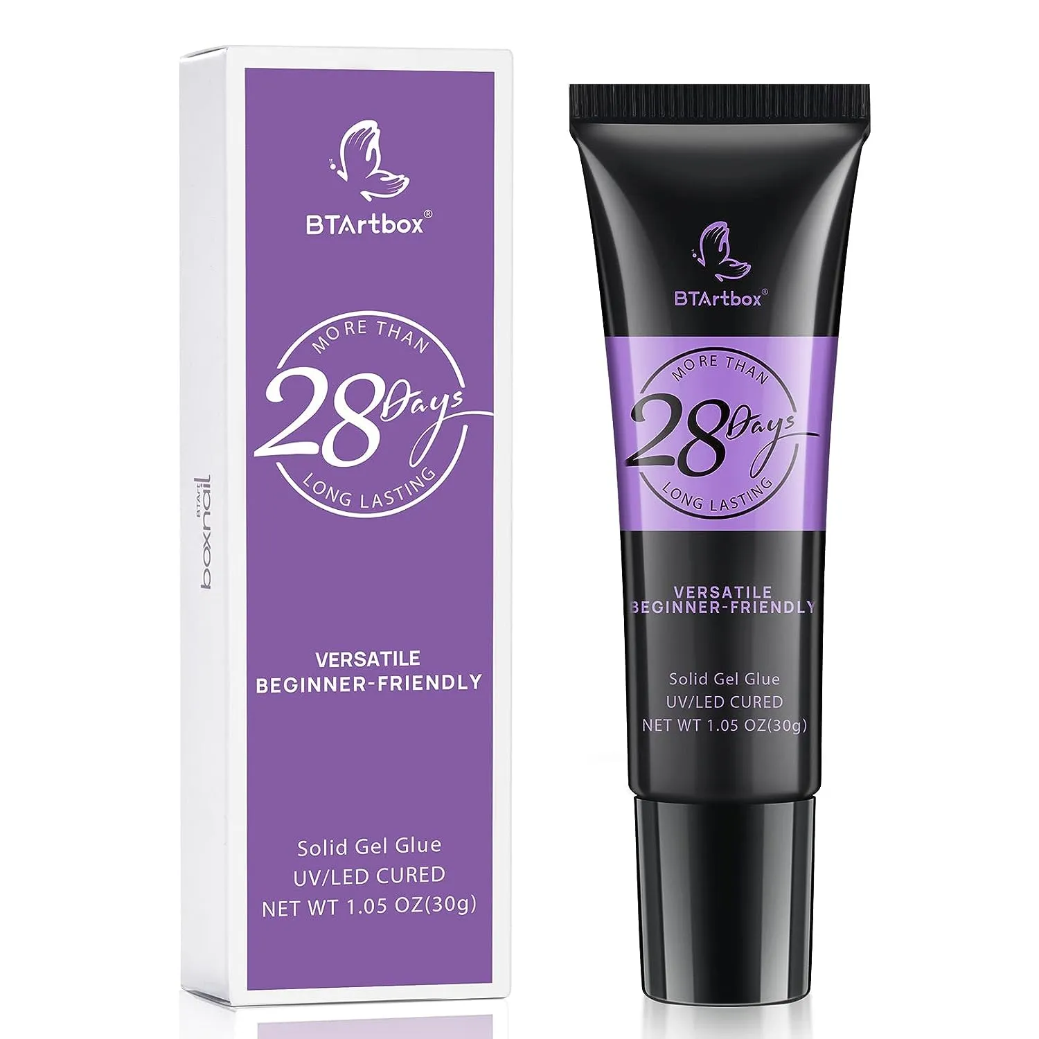 Press On Nails 15 Sizes, French Tip Gel Nail Tips