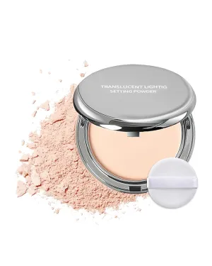 Pressed Mineral Powder Foundation,4-in-1 Matte Setting Powder with Concealer&Finishing Powder Makeup Color Correcting Medium to Full Flawless Coverage Foundation, Waterproof Long Lasting,Ivory