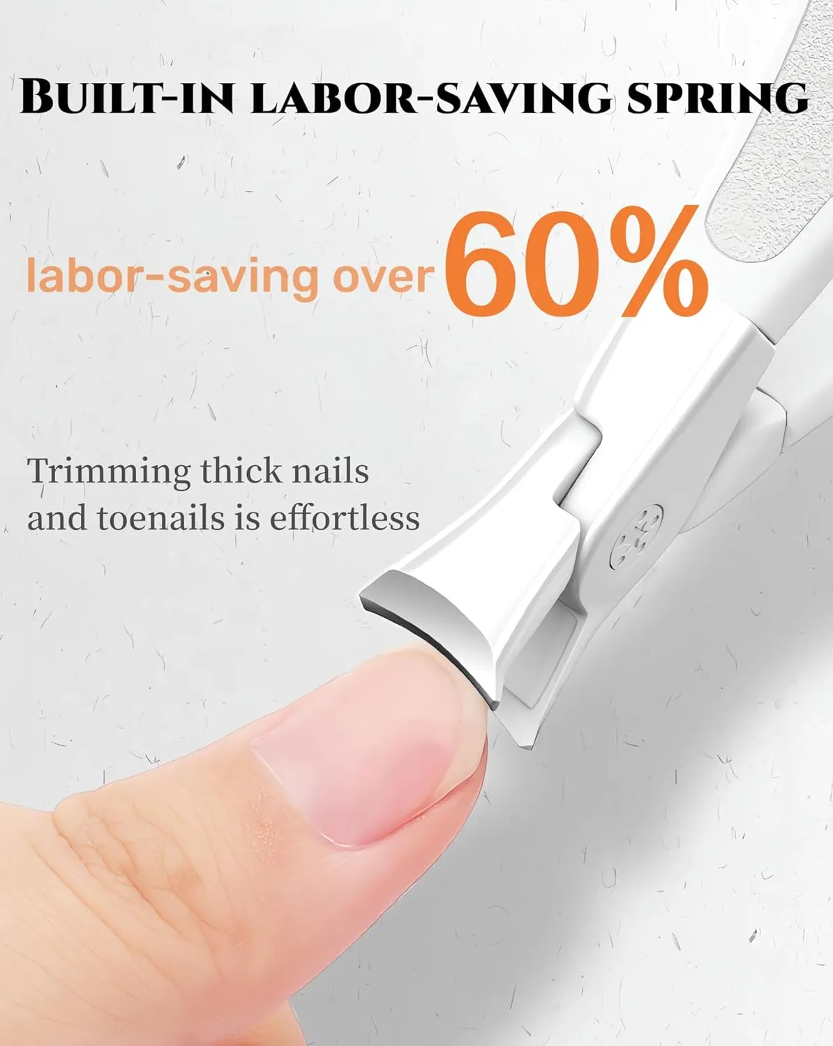 PRO nail clippers! (Fingernail & Toenail Clippers,White Toenail Clippers for Thick Toenails,Ultra Sharp Sturdy Nail Clippers)