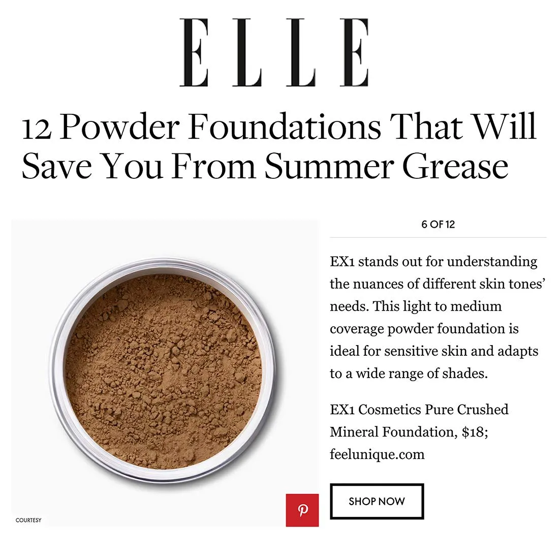Pure Crushed Mineral Powder Foundation (8.0)