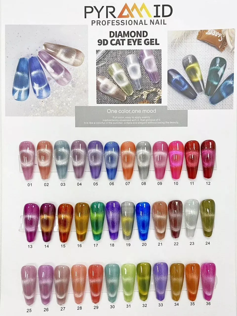 Pyramid Diamond 9D Cat Eye Gel Polish - #05