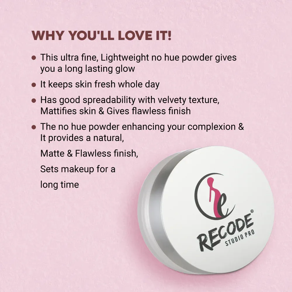 Recode No Hue Matte Setting Powder - 12 GMS