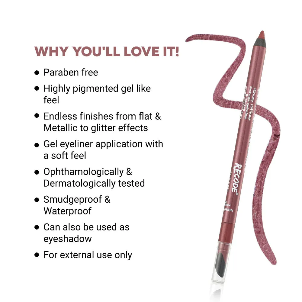 Recode Turning Heads Pink Crayon Gel Eyeliner Cum Kajal Pencil 1.20 gms