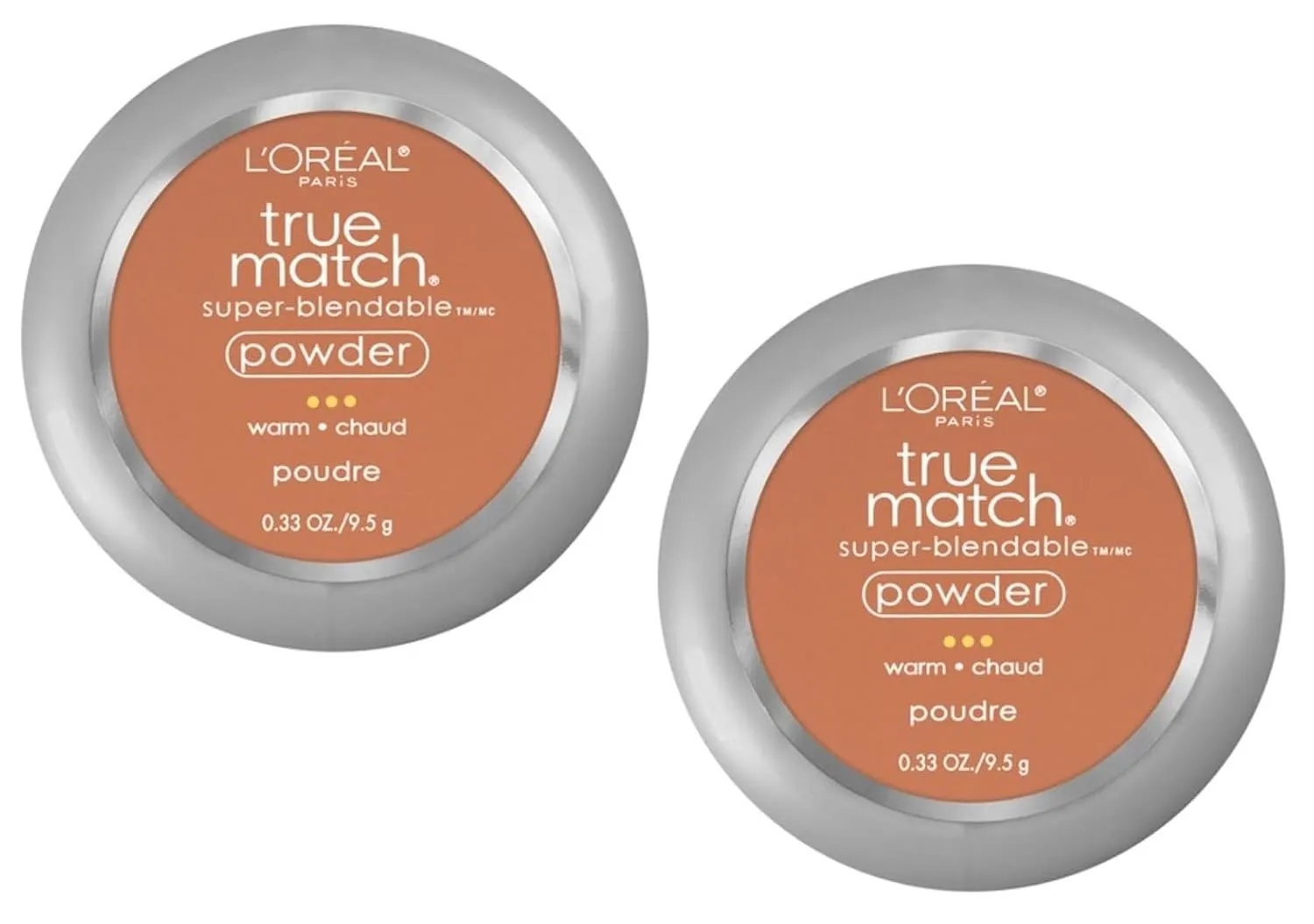 Revitalift Pack of 2 L'Oreal Paris True Match Super-Blendable Powder, Creme Cafe W8
