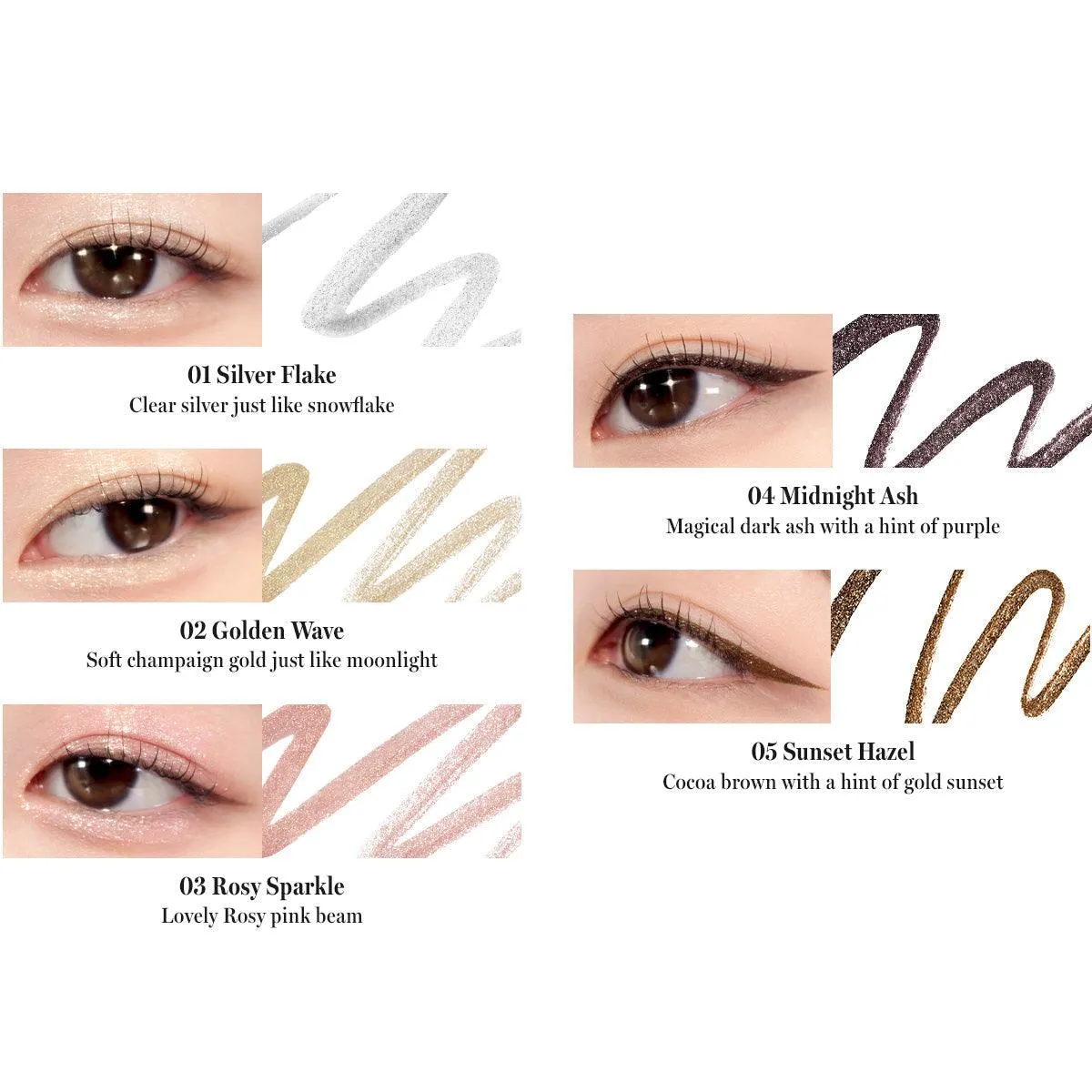 Rom&nd Twinkle Pen Liner - Superfine Glitter Precision Eyeliner