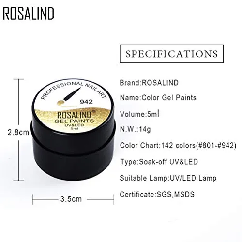 ROSALIND 5ml Spider Gel Nail Polish DIY Line Nail Art Wire Drawing Gel Lacquer 6pcs Set