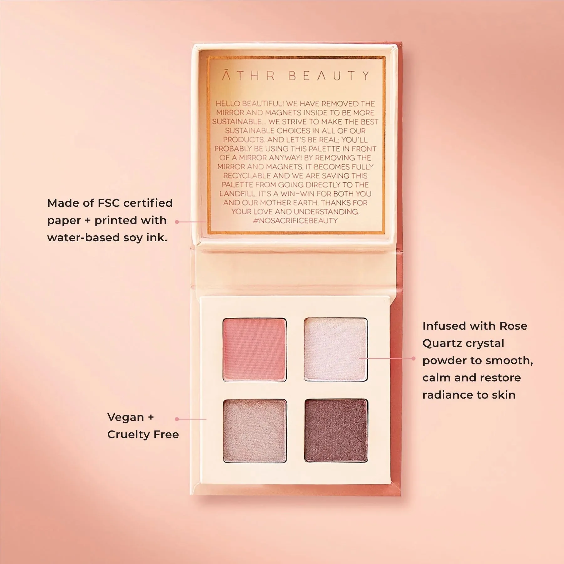 Rose Quartz Crystal Eyeshadow - Quad