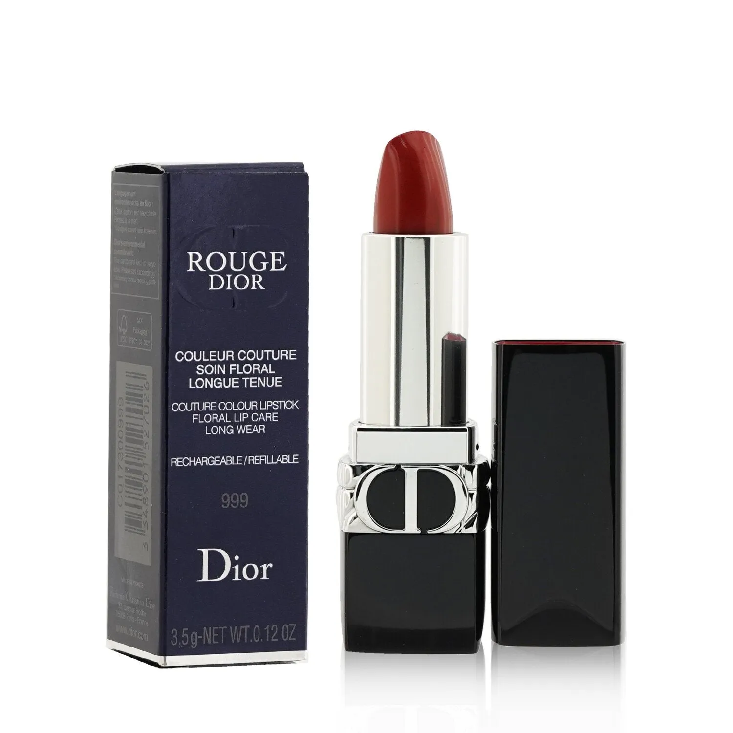 Rouge Dior Couture Colour Refillable Lipstick - # 999 (Metallic)