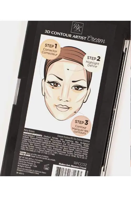 Ruby Kisses 3D Contour Artist Cream Palette -RPCC