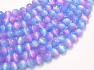 Selenite - Purple & Blue, 8mm (8.5mm) Round