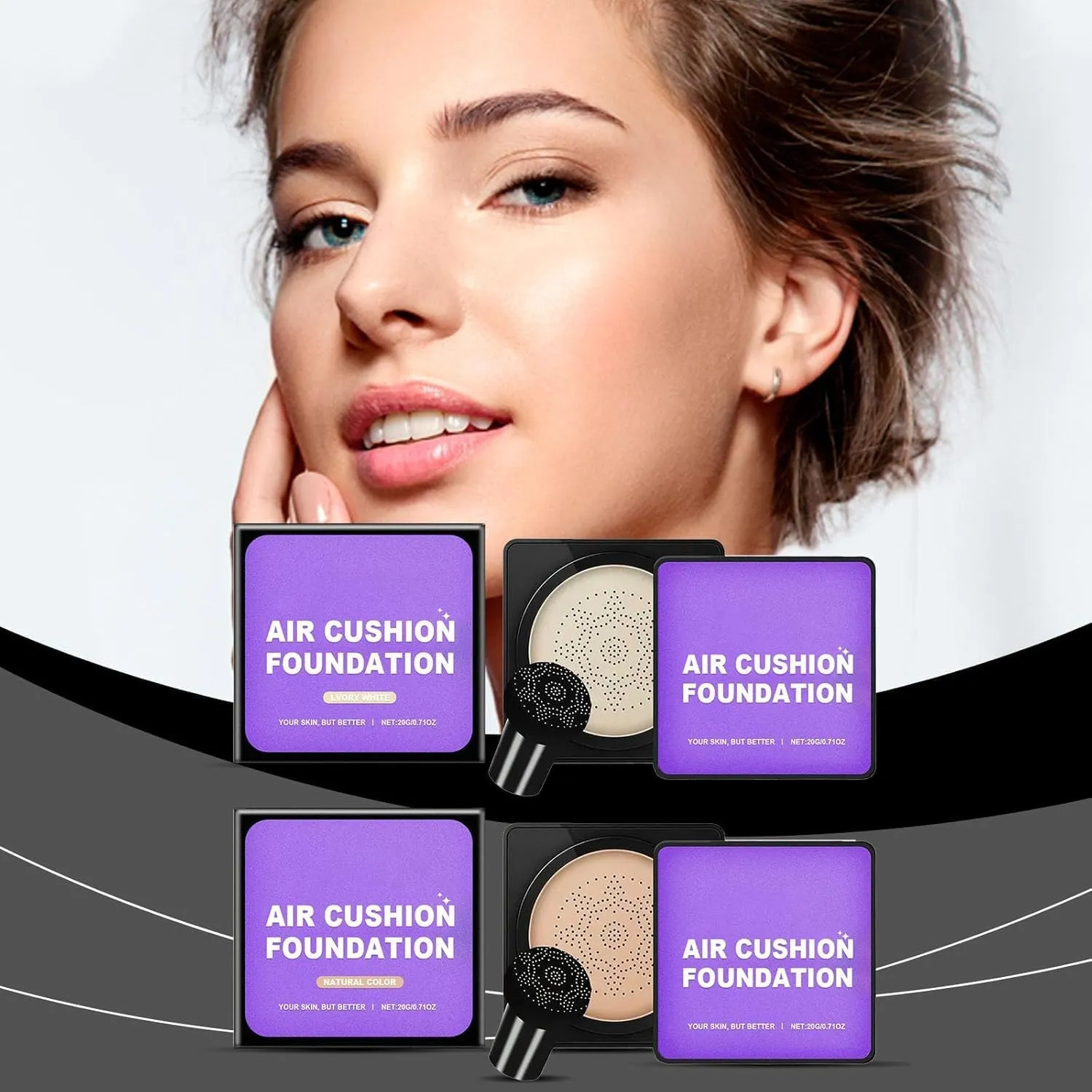 Serentia Cream Flawless Radiant Skin Instantly, Serenita BB Cream Korean Moisturizing, Long Lasting Waterproof Oil Control Matte Concealer 20g/0.71oz (Ivory)