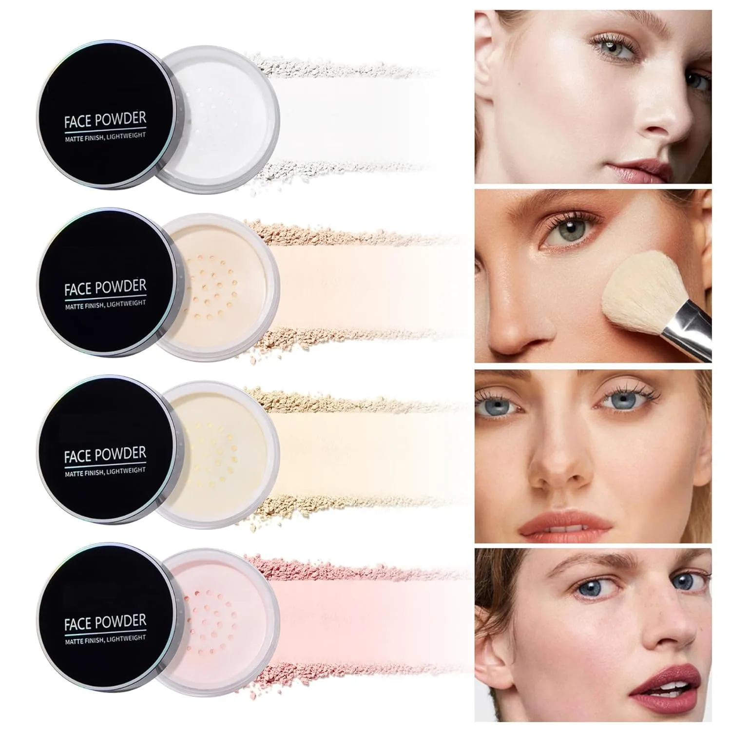 Setting Powder Long Lasting Waterproof Concealer Setting Loose Oil Control Matte Setting Powder (04, One Size)