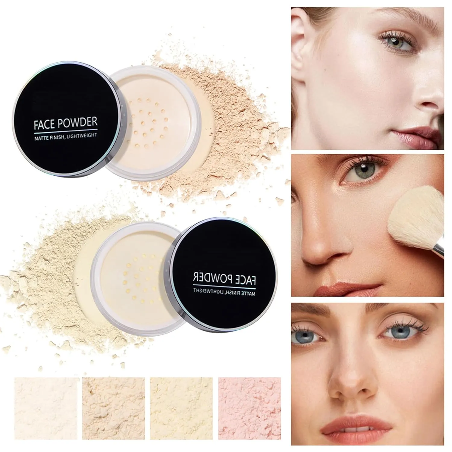 Setting Powder Long Lasting Waterproof Concealer Setting Loose Oil Control Matte Setting Powder (04, One Size)