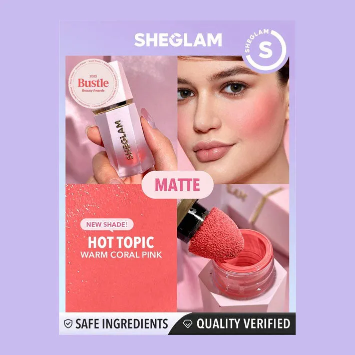 Sheglam Color Bloom Dayglow Liquid Blush Shimmer Finish