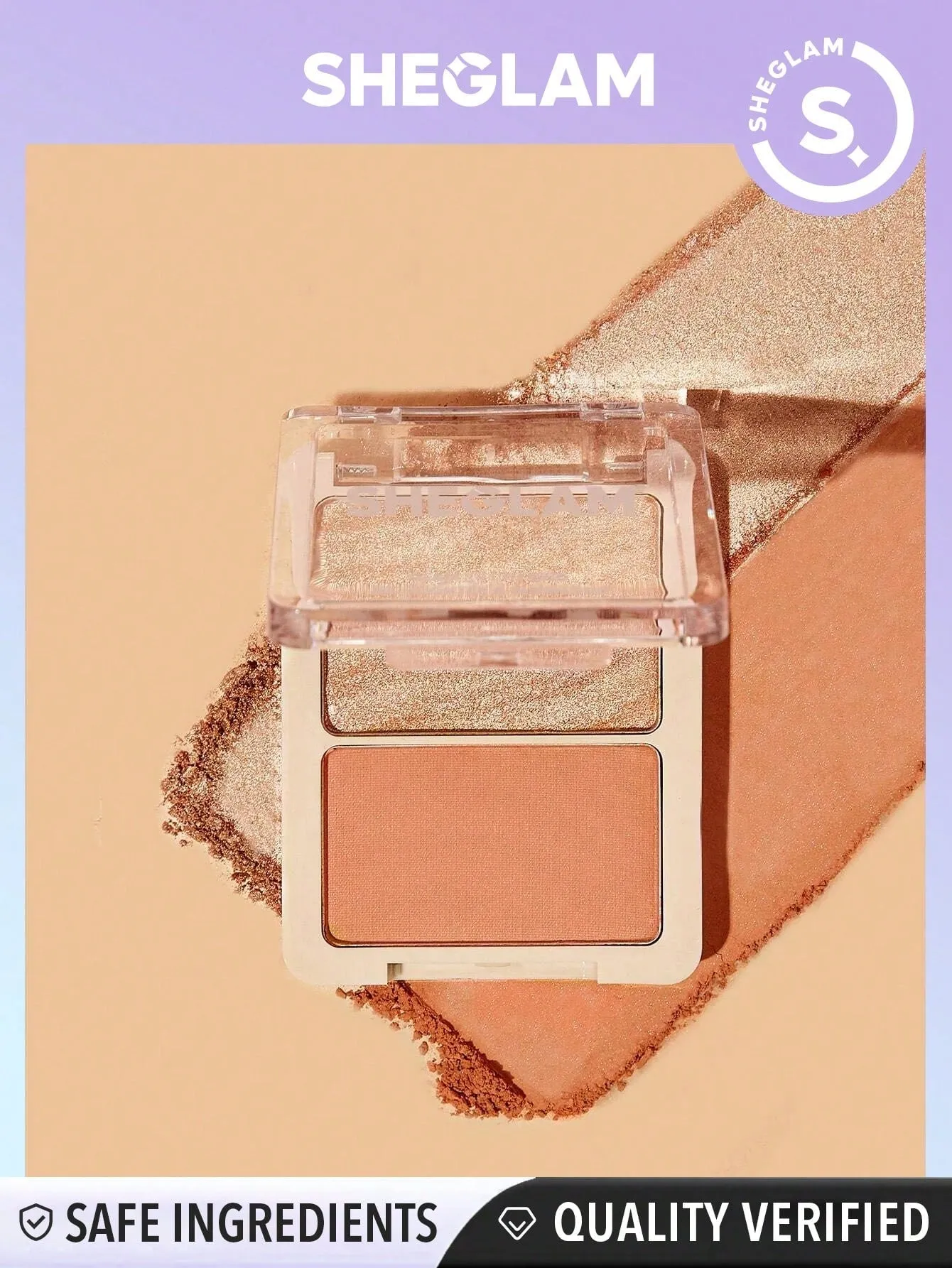 SHEGLAM Glam 101 Hybrid Highlighter & Blush Duo-Seville