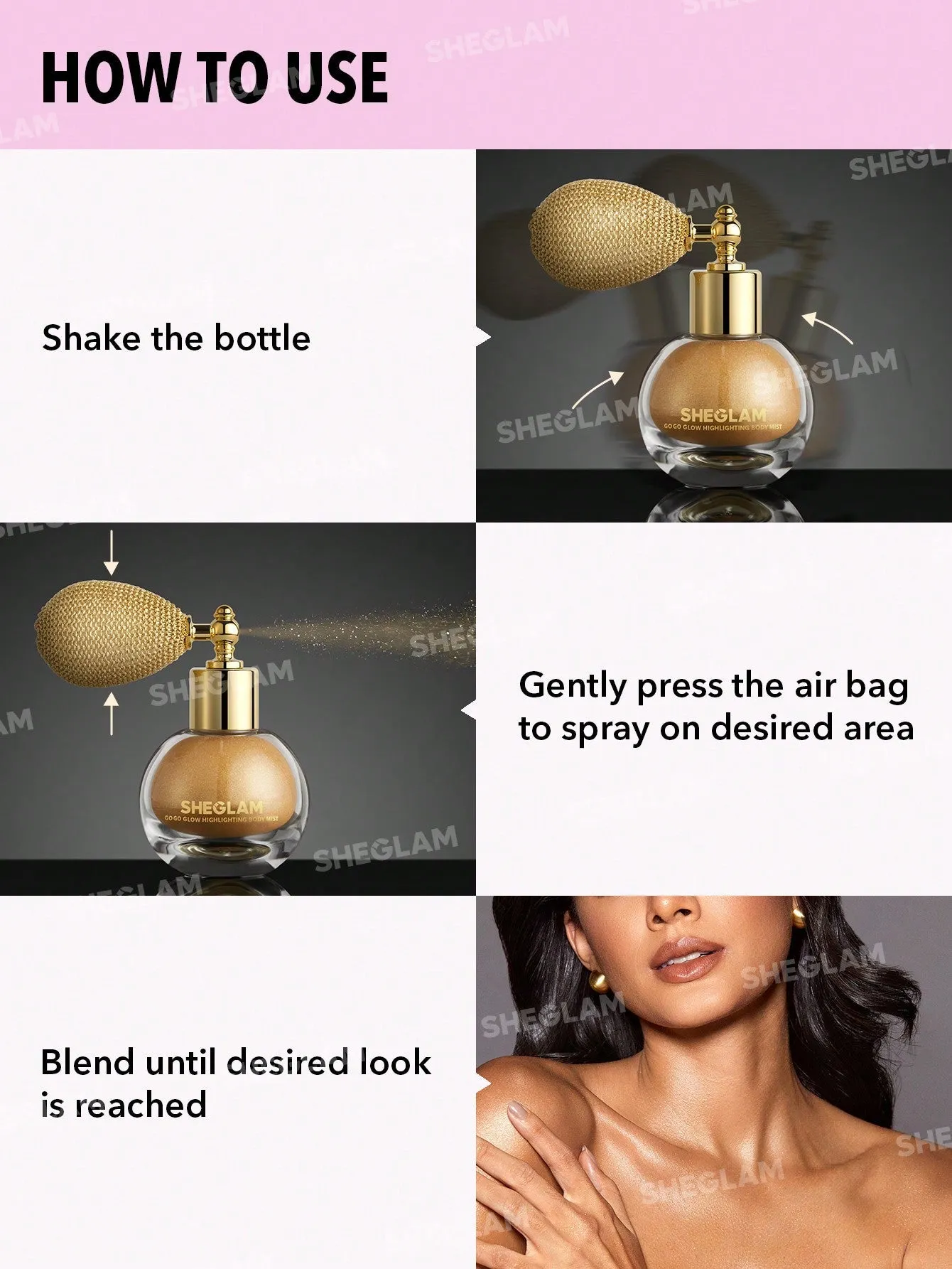 SHEGLAM Go Go Glow Highlighting Body Mist