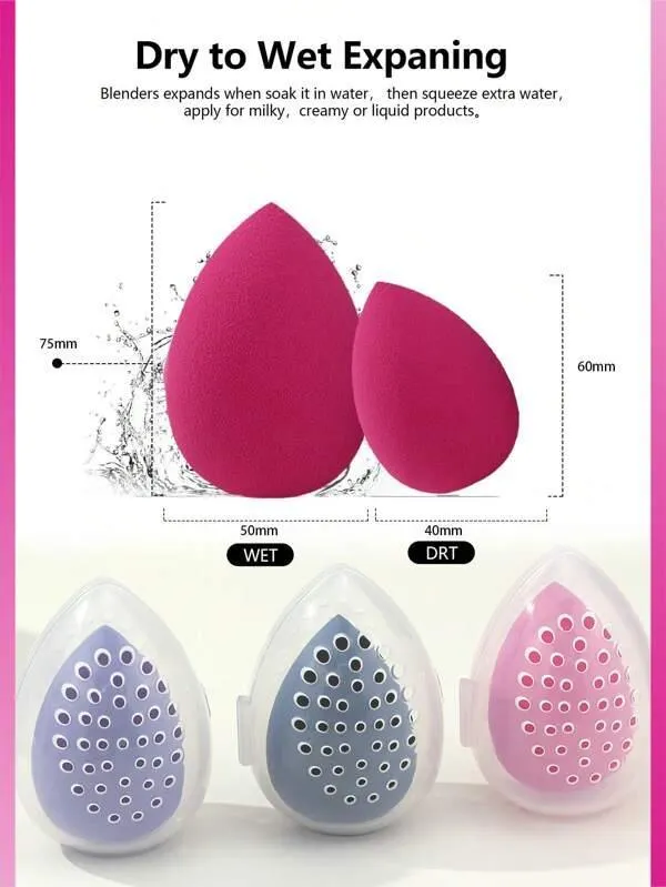 SHEIN - 3pcs Makeup Sponge