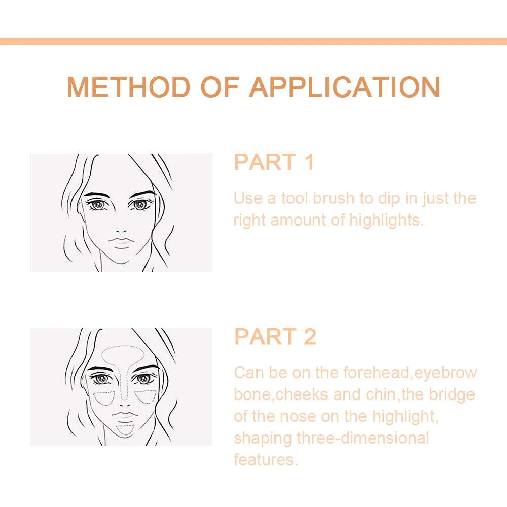 Shimmer Highlighter Highlight Makeup Contour Palette,CAKAILA 8 Colors Shimmer Blush and Makeup Highlighter Powder Bronzer Palette Highlighter Makeup iluminadores Illuminator Make Up for Dark Skin